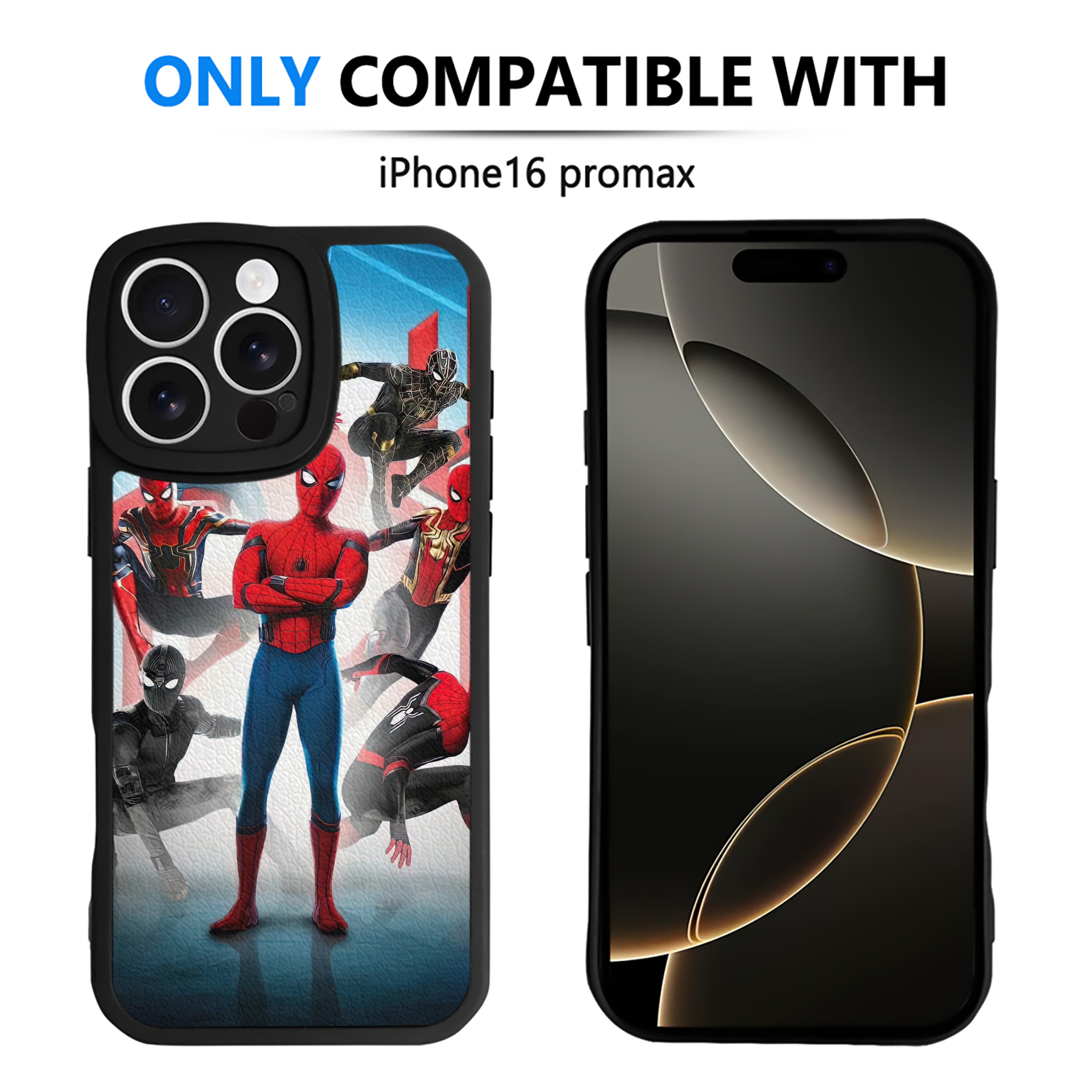 Spider Man スパイダーマン 【iPhone 16シリーズ対応】シリコンスマホケース（レザー調） 材質：シリコン